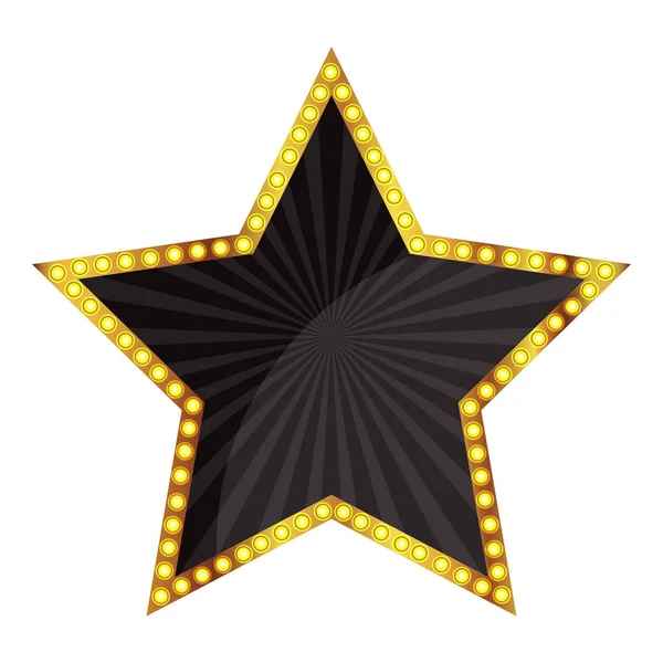 Vector illustration of gold star — Stock Vector