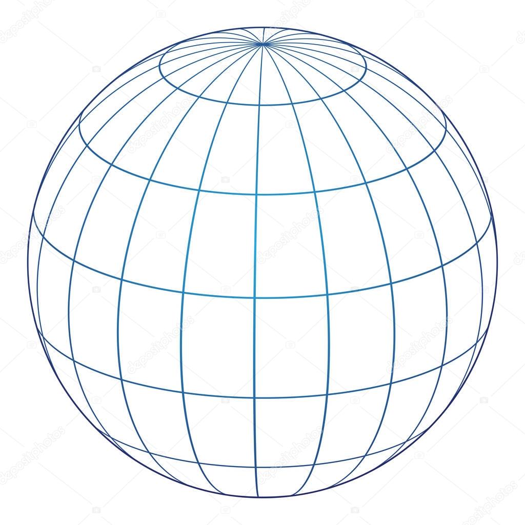 Vector illustration of globe icon