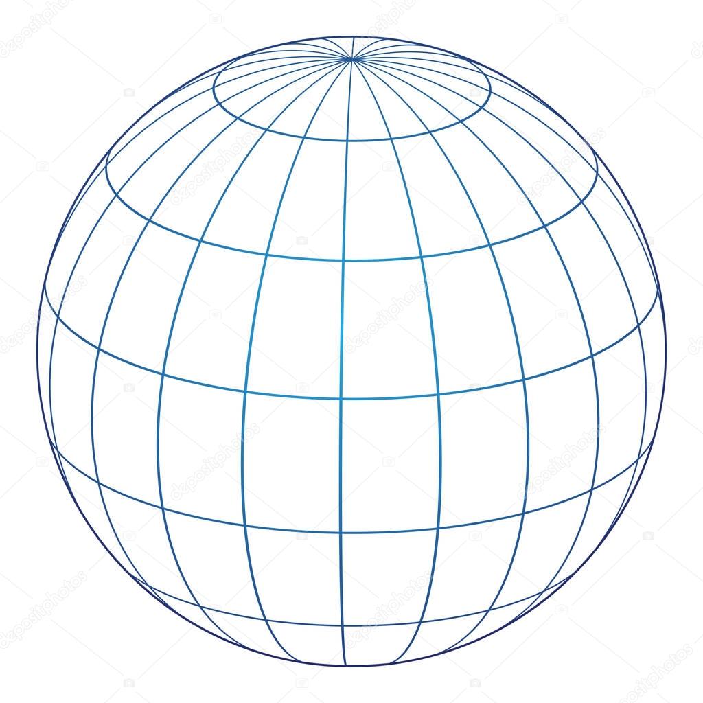 Vector illustration of globe ico