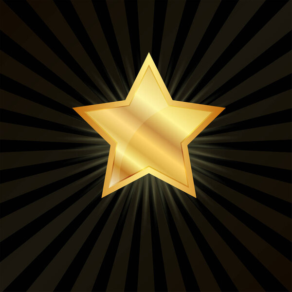 Vector illustration of gold star