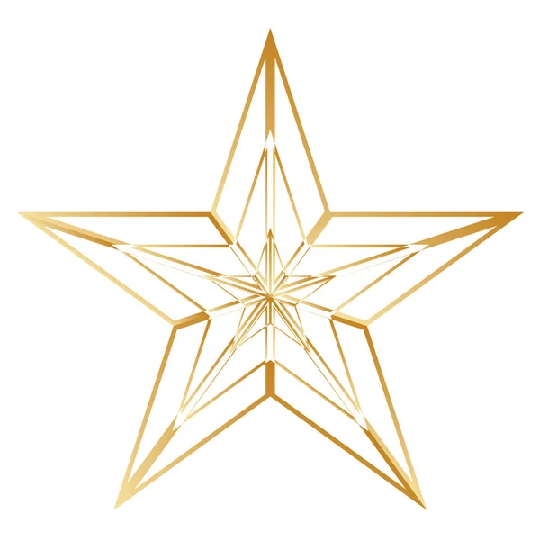 Vector ilustración de la estrella de oro — Archivo Imágenes Vectoriales