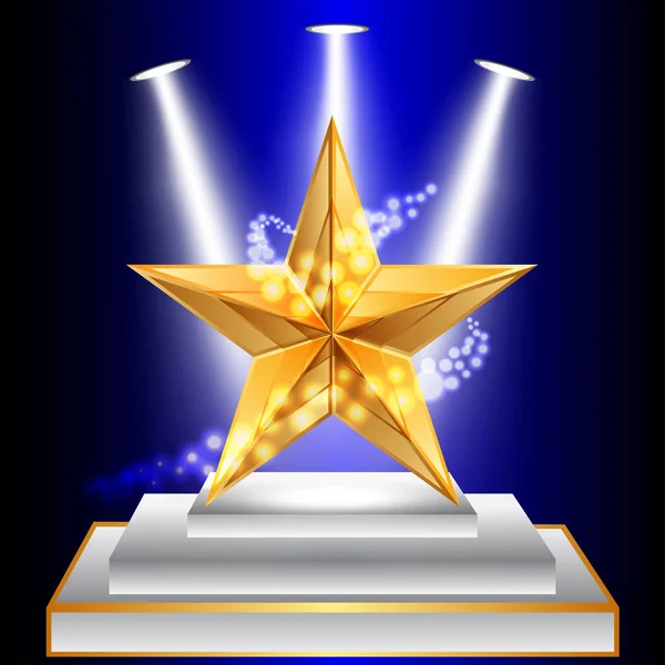 Vector illustratie van gouden ster — Stockvector