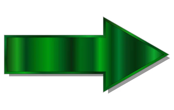Векторная иллюстрация зелёной стрелы — стоковый вектор