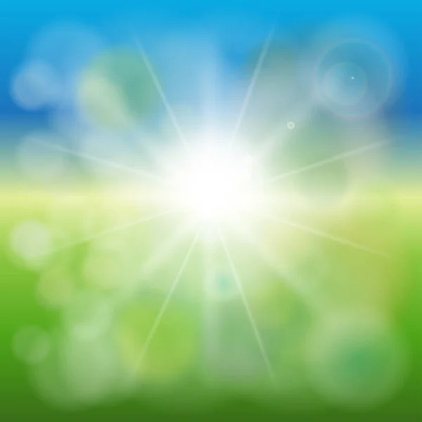 光沢のある太陽のベクトル イラスト — ストックベクタ