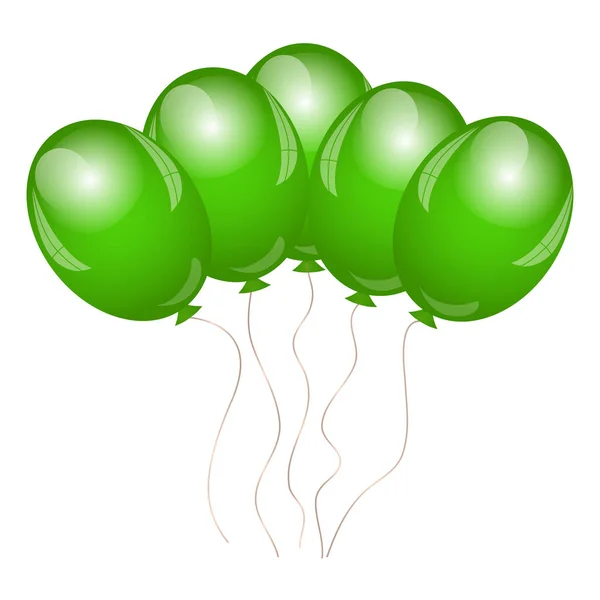 Ilustração vetorial de balões verdes —  Vetores de Stock