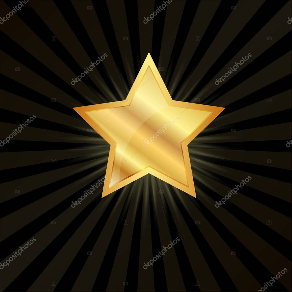 Vector illustration of gold sta