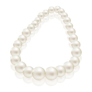 İnci kolyenin vektör çizimi