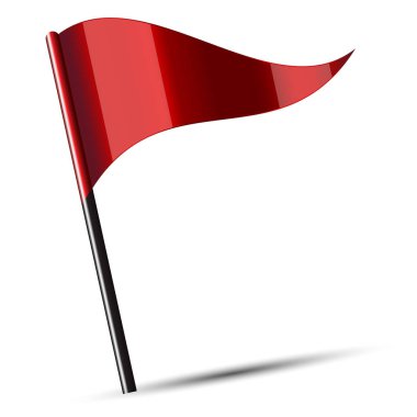 Kırmızı bayrak vektör çizim