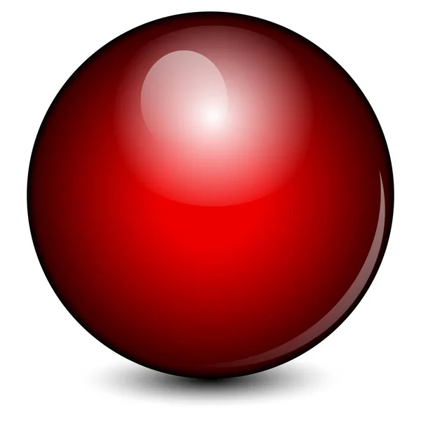 Ilustración vectorial de bola roja — Vector de stock