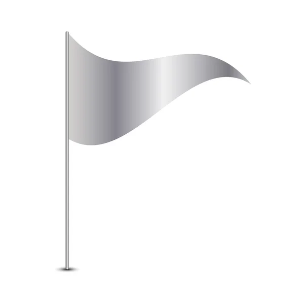 Vektor-Illustration der silbernen Flagge — Stockvektor