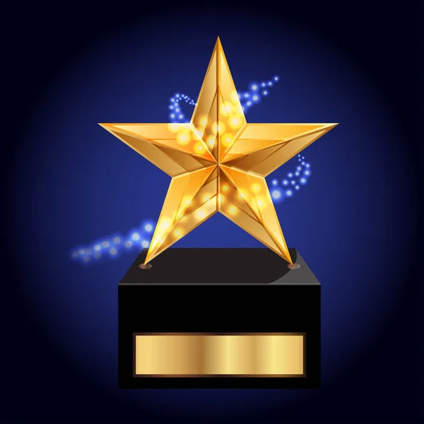 Vektor illustration av gold star award — Stock vektor