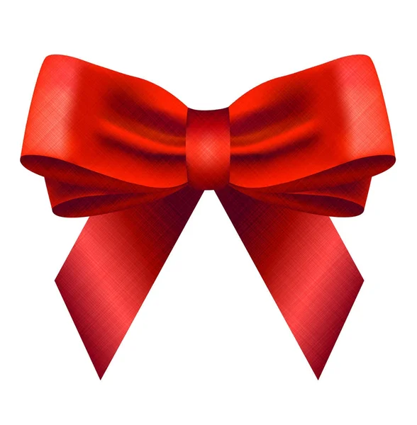 Vector illustration of red bow — Stock Vector