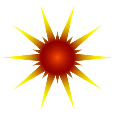 Güneşin vektör çizimi