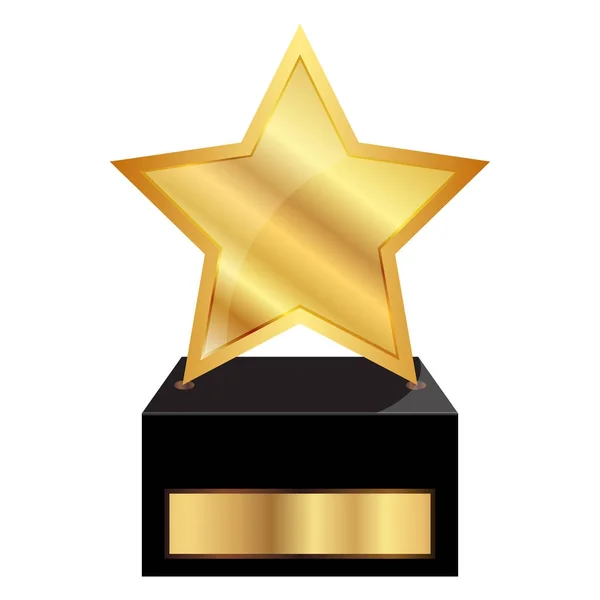 Vectorillustratie van gouden ster award — Stockvector