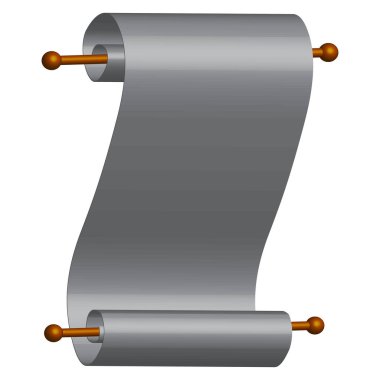 Kaydırma kağıt gri vektör çizim