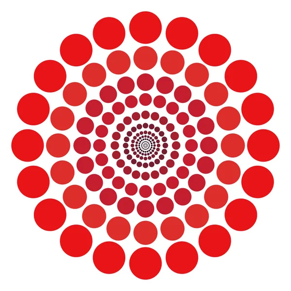 Ilustración vectorial de puntos rojos — Vector de stock
