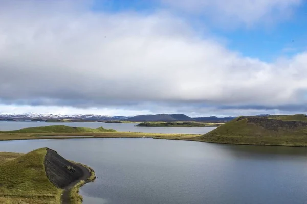 冰岛火山形成的火山口 — 图库照片