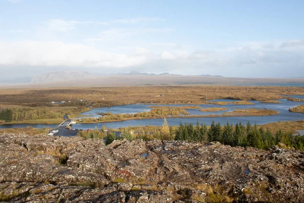 Rocce di Thingvellir nel Circolo d'Oro d'Islanda — Foto Stock