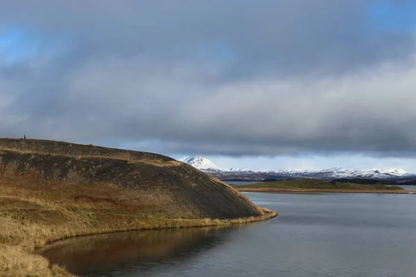 Pseudo cratères Skutustadir en Myvatn Islande — Photo