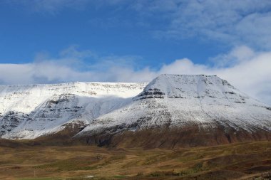 snow covered mountains in Hverir, Iceland