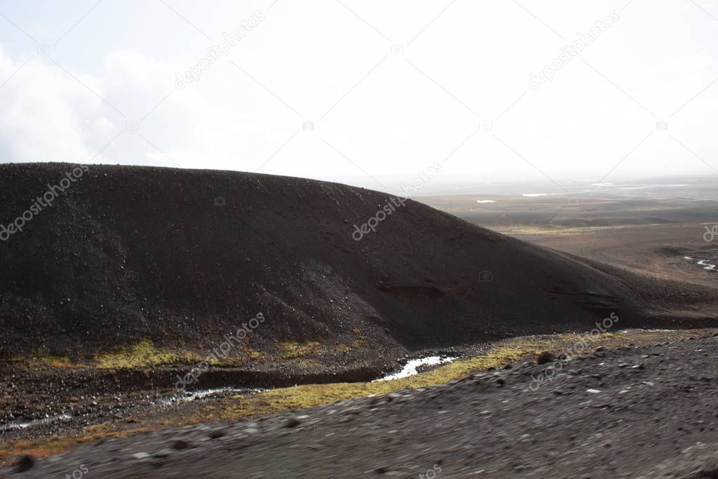 rocky lava field in Iceland