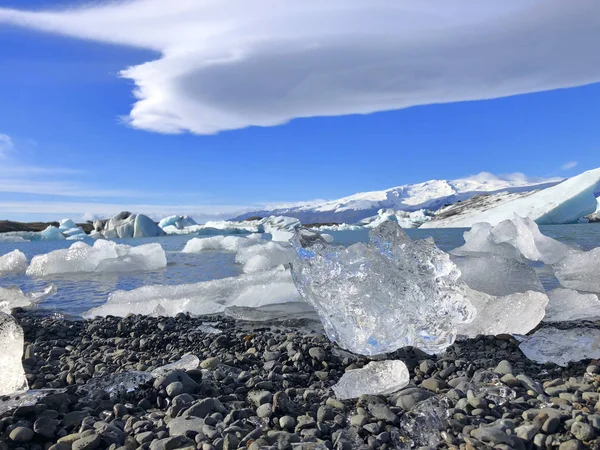 Λιμνοθάλασσα Jökulsárlón Glacier στη Νότια Ισλανδία — Φωτογραφία Αρχείου