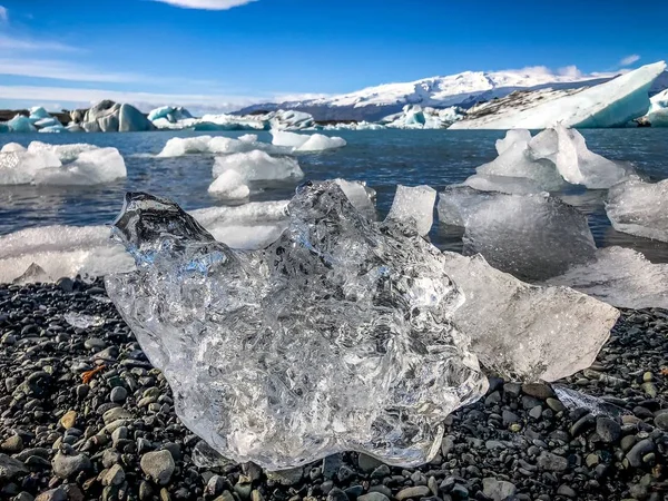 Ledovcová laguna Jökulsárlón na jižním Islandu — Stock fotografie