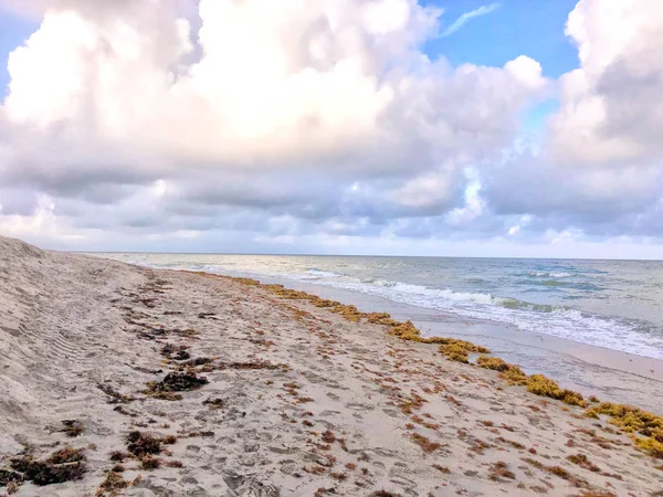 Erosie van zand op het strand in Florida — Stockfoto