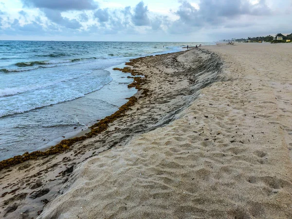 Florida sahilinde kum erozyonu. — Stok fotoğraf
