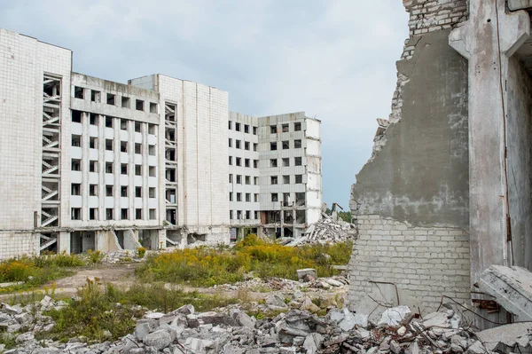 Demolition Dismantling Remnants Large Industrial Enterprise — Stock Photo, Image