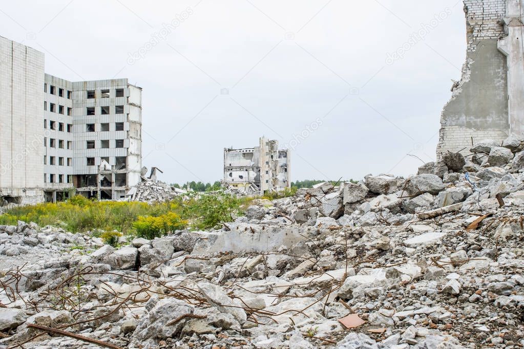 Demolition, disposal of a large industrial plant.