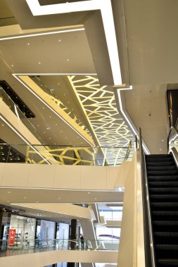 Yürüyen merdiven Merkezi Minsk, Beyaz Rusya, Şubat 2017 alışveriş merkezi Galerisi'nde.