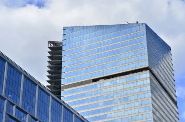 Yüksek katlı bölüm karmaşık Moskova-city, Moskova, Rusya Temmuz 2017.