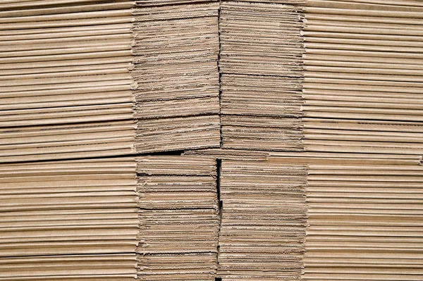 Texture Stacked Each Other Sheets Cardboard Representing Unformed Boxes Product — Stock Photo, Image