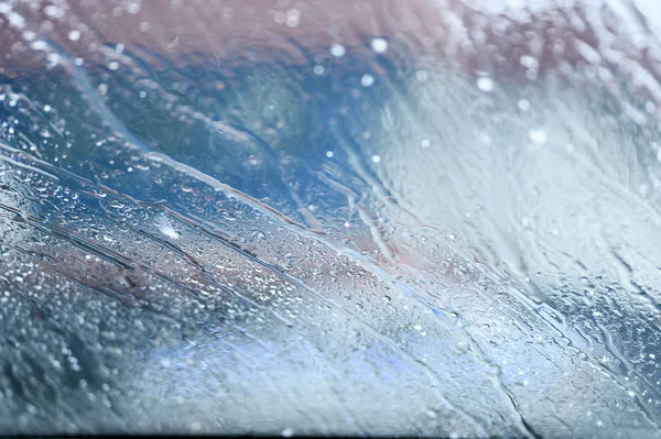 Goccia Acqua Sul Vetro Sfondo Finestre — Foto Stock