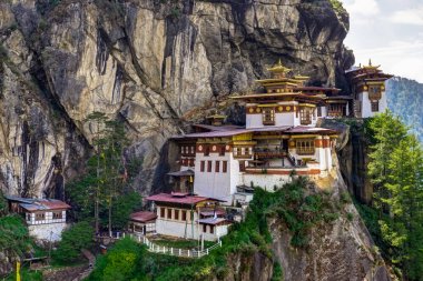 Ünlü kaplanlar yuva Tapınağı Bhutan'da görünümüne
