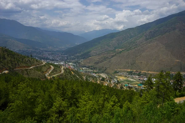 View over the mountains in Bhutan — Stock Photo, Image