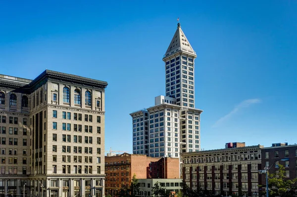 Vista verso l'edificio storico di Seattle Washington United Stat — Foto Stock