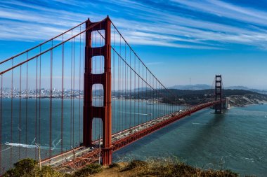 Sta ünlü Golden Gate Köprüsü San Francisco Kaliforniya Amerika