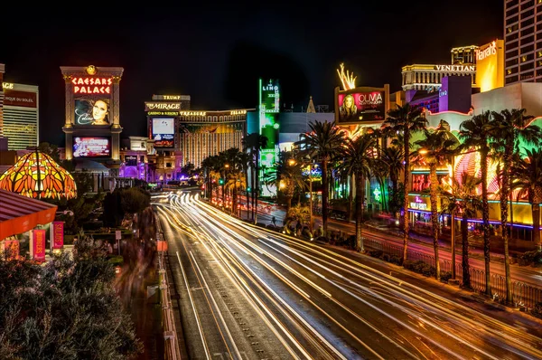 Night shot long Exposure Strip view in Las Vegas Nevada — Stock Photo, Image