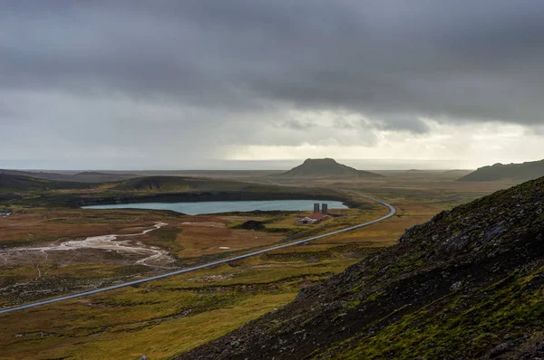 Con vistas al campo geotérmico en Islandia —  Fotos de Stock