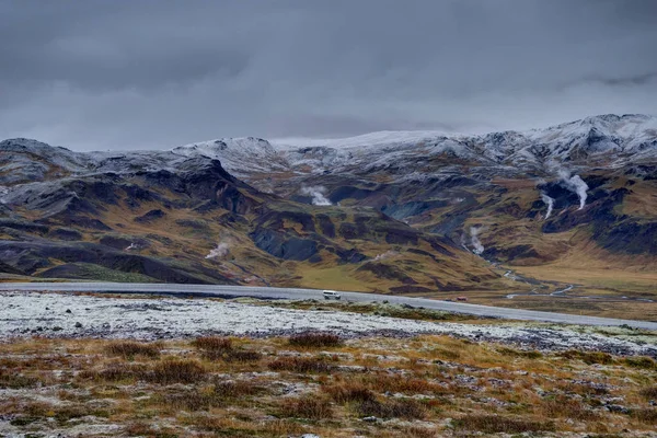 Paesaggio neve in Islanda — Foto Stock