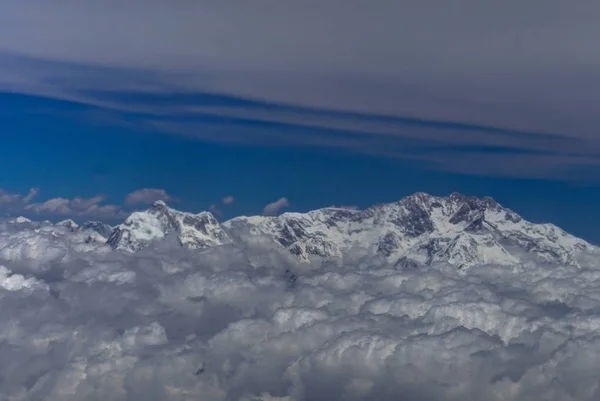 Ιμαλάια mount Έβερεστ θέα από την πτήση Πάρο Μπουτάν προς Kat — Φωτογραφία Αρχείου