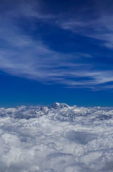 Himalaia Monte Everest vista gama de voo Paro Butão para Kat — Fotografia de Stock