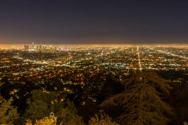 Griffith Gözlemevi Los Angeles La şehir gece görüş
