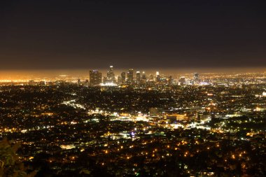 Griffith Gözlemevi Los Angeles La şehir gece görüş