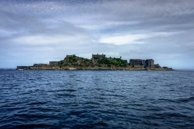 Hashima'da ada terkedilmiş hayalet ada Nagasaki