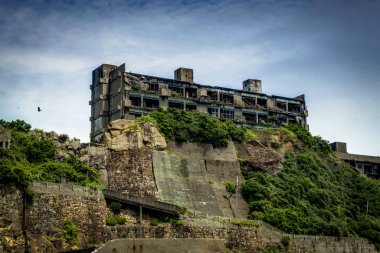 Hashima'da ada terkedilmiş hayalet ada Nagasaki