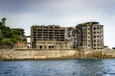 Hashima'da ada terkedilmiş hayalet ada Nagasaki