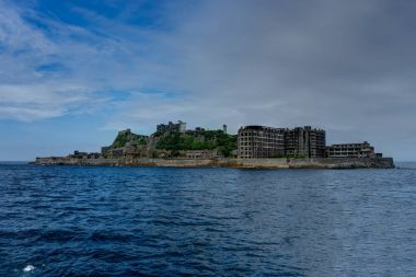 Hashima'da ada terkedilmiş hayalet ada Nagasaki